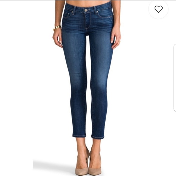 PAIGE Denim - PAIGE skyline ankle peg skinny dark wash blue jean